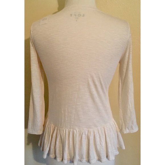 Loft Embroidered Peplum Top - Picture 2 of 4